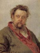 Ilia Efimovich Repin Mussorgsky portrait oil on canvas